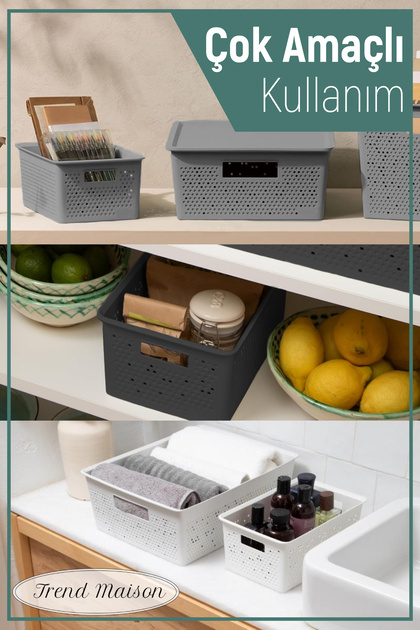 Trend Maison Çok Amaçlı Düzenleyici Organizer 4 L. Plastik Kapaklı