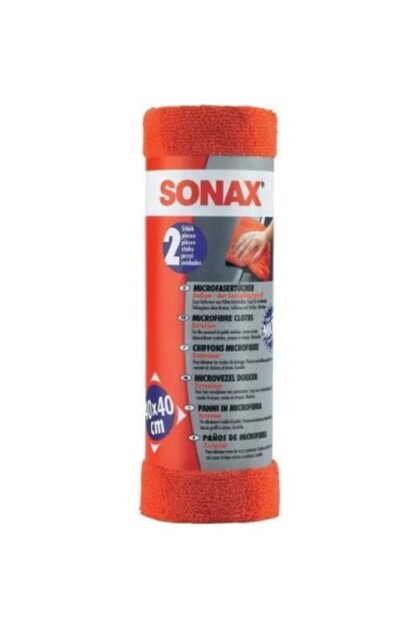 Set de 2 lavete din microfibră pentru curățarea exterioară 40X40 cm Sonax