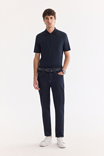 Avva Erkek Nil Yeşili Pamuklu Elastan Crop Slim Fit Jean Pantolon