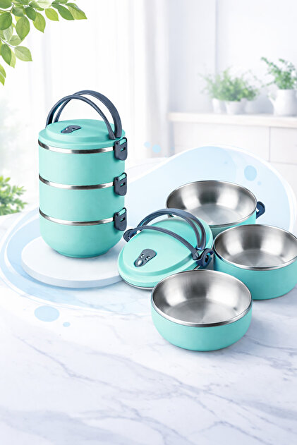 BERMİRA Home Collection Freshbox 3 Katlı Sızdırmaz Yemek Termosu