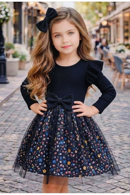 Girl's Floral Dress Birthday Feast Special Occasion Dress