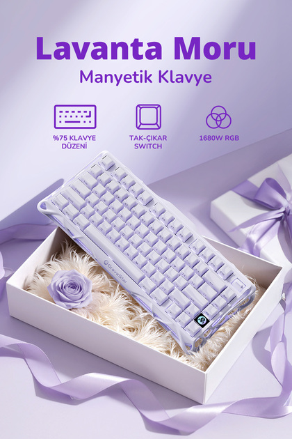 Gravastar Mercury V75 HE 8kHz Kablolu Manyetik Klavye, M1 Pro 26K