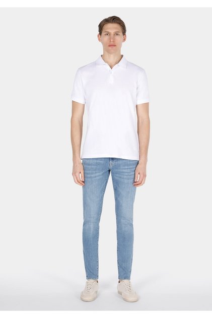 041 Danny Slim Fit Low Waist Narrow Leg Men's Blue Jean Trousers