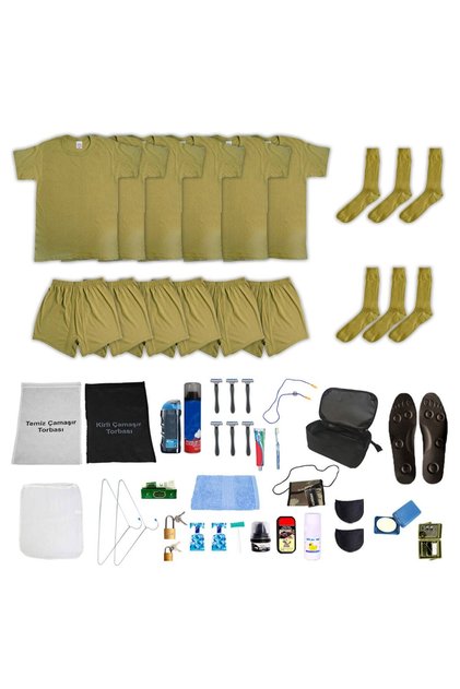 6-Piece Recommended Military Supplies Pack - Laundry Net Boot Dye