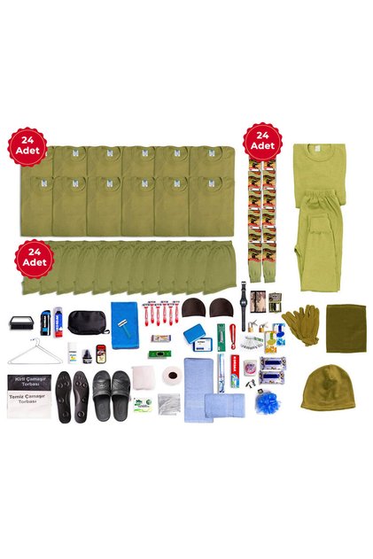 24-Piece Winter All-Inclusive Soldier Pack - Free-Byed Military Set - Soldier Supplies