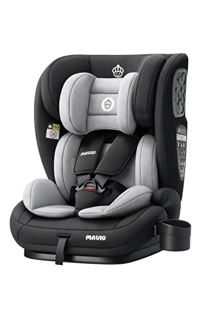 Scaun auto 76–150 cm, ISOFIX + Top Tether, tetiera reglabila, protectie laterala, negru/gri
