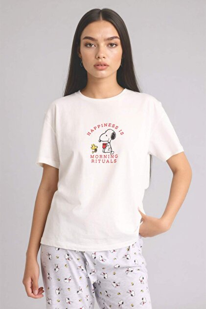 Defacto Snoopy Regular Fıt Kısa Kollu 2'li Takım G8320AX26SP