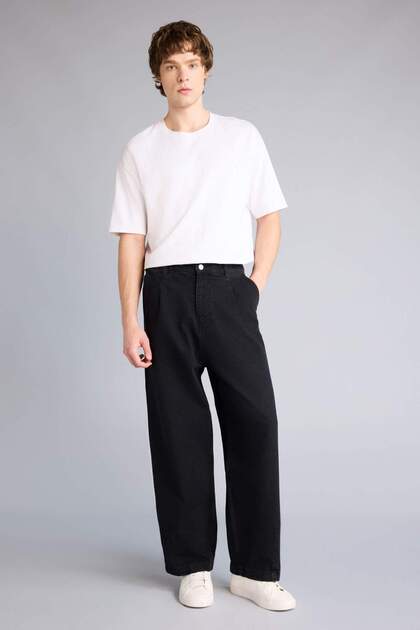 Barrel Fit Normal Waist Tapered Leg Jean Trousers F9004Ax26Sp