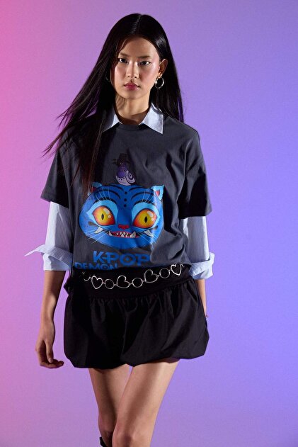 Defacto Kpop - Demon Hunters Oversıze Tişört H0254AX26SM - Fiyatı