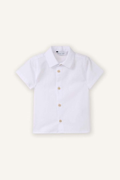 School 100% Cotton Linen Look Shirt Baby Boy G7624A526Sm