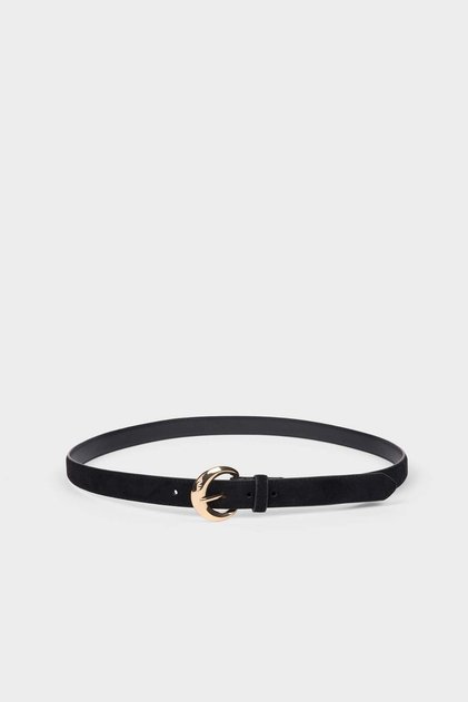 Women's Oval Buckle Faux Leather Classic Belt G7079Axns