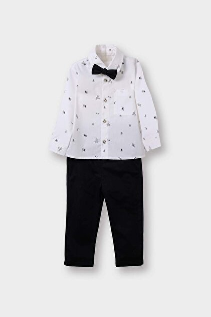 New Year Themed 2-Piece Set Patterned Shirt Trousers Baby Boy G0099A525WN