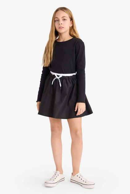 100% Cotton Elastic Waist Skirt for Girls G3231A825Au