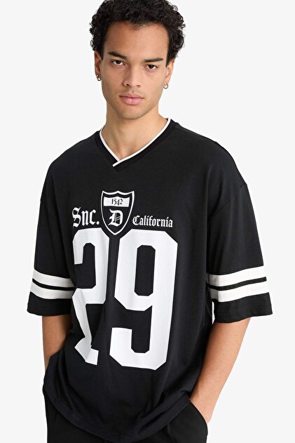 100% Cotton Loose Fit Crew Neck Printed Short Sleeve T-Shirt F9646Ax25Hs