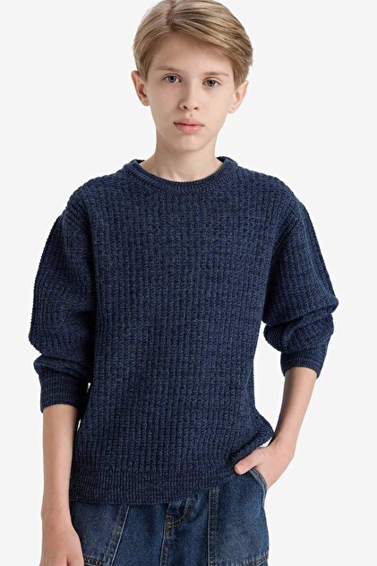 Crew Neck Knitwear Sweater for Boys C9468A825Au