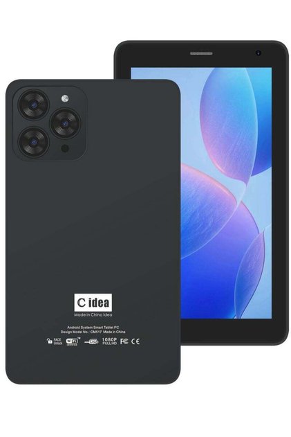 جهاز لوحي ذكي C IDEA 517 بشاشة لمس IPS مقاس 7 بوصات، ذاكرة وصول عشوائي 8 جيجابايت، ذاكرة تخزين داخلية 256 جيجابايت، نظام تشغيل أندرويد، واي فاي، نظام تحديد المواقع العالمي (GPS) - أسود