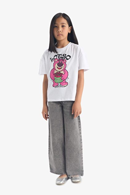 パンツ toy Defacto Toy Story Relax Fit Bisiklet Yaka Kısa Kollu Tişört Kız