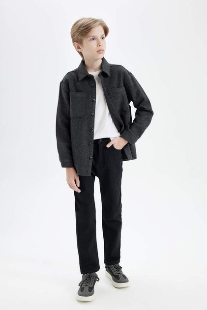 Pantaloni de blugi căptușiți cu fleece pentru băieți D2364A824WN