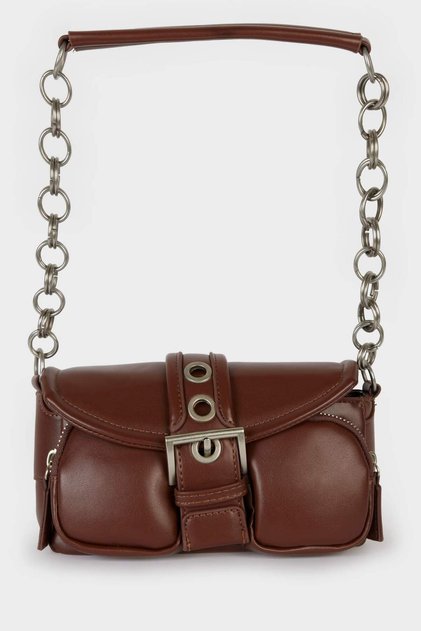 Women's Faux Leather Shoulder Bag E3355Axns