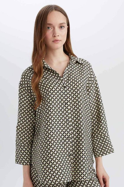 Regular Fit Patterned Long Sleeve Shirt C3818Ax25Sp