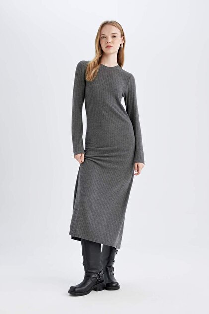 Bodycon Body-Hugging Basic Ribbed Knit Maxi Dress D3373Ax24Wn