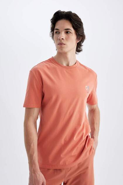 Regular Fit Crew Neck Printed Short Sleeve T-Shirt C5650Ax