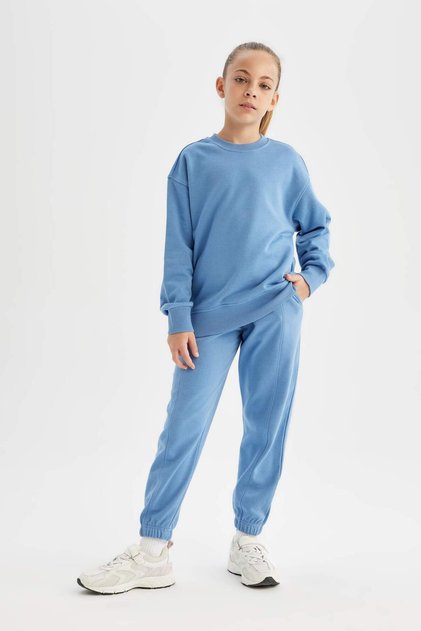 Girl's Elastic Waist Jogger School Sweatpants with Pockets C7671A824Au