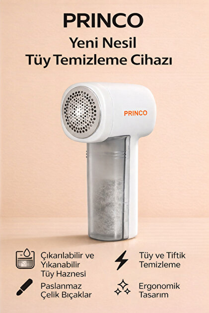 Princo Şarjlı Kazak(Kıyafet,Kumaş,Koltuk Ve Tiftik) Tüyü Alma