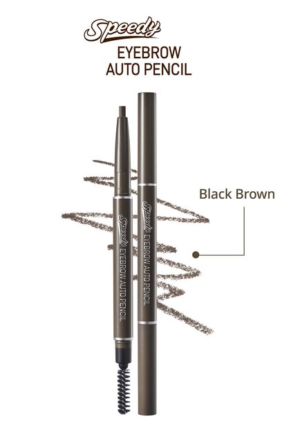 Doğal Görünüm Sunan Asansörlü Kaş Kalemi PERIPERA Speedy Eyebrow Auto Pencil (01 Black Brown)
