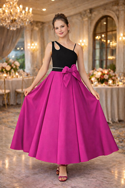 long sleeve draped black dress Elegant Black Flower Girl Dress with Custom Sash main image 0