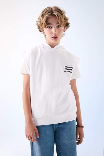 Printed Hooded Athlete Boy's C4050A824Sm