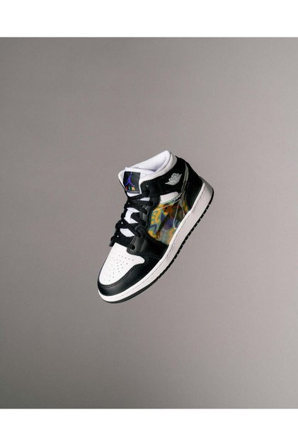 Air Jordan 1 Mid Hologram Kadın Spor Ayakkabı Dr9495-001