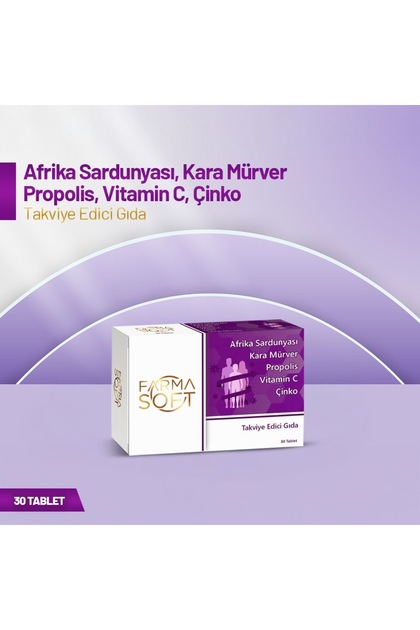 Farmasoft Kara Mürver, Afrika Sardunyası, Propolis Içeren Takviye