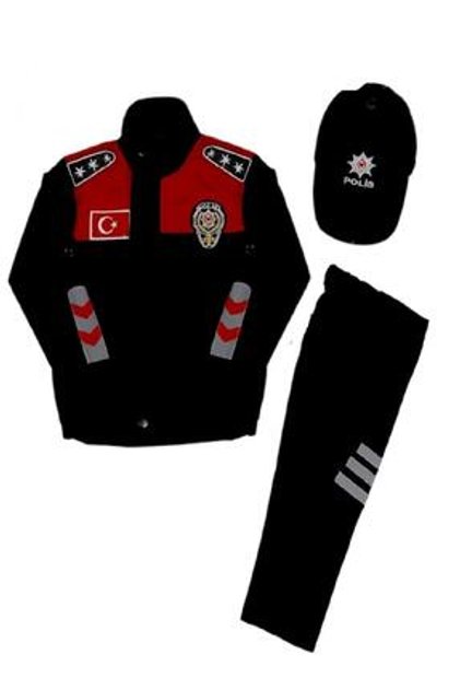 Unisex Kırmızı Yunus Polis Kostümü Çocuk Kıyafeti