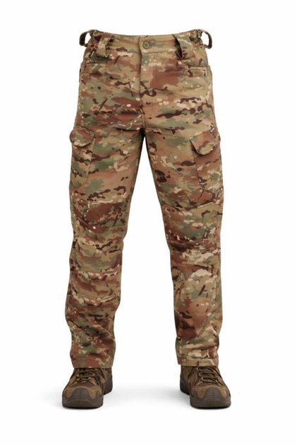 Παντελόνι Softshell με πολλές τσέπες, ανθεκτικό στο νερό και τον αέρα - Καμουφλάζ Multicam, Μέγεθος S