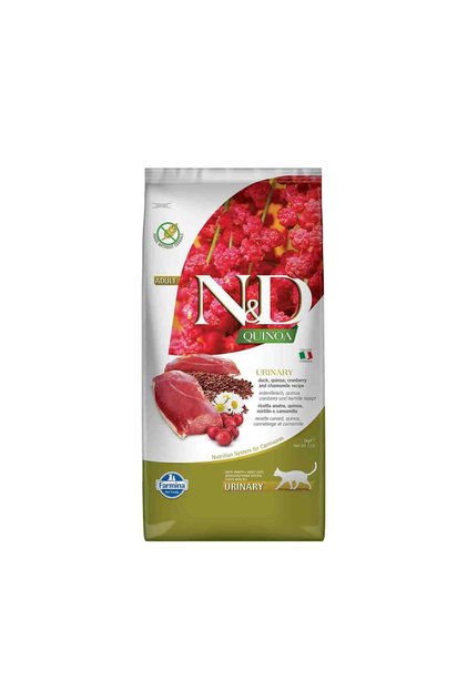 Quinoa Urinary Ördek Quinoa Aromalı Destekleyici Yetişkin Kedi Maması 5 kg
