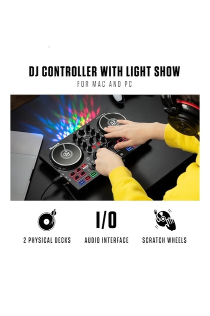 NUMARK Party Mix 2 LED Aydınlatmalı, Mobil Cihaz Uyumlu DJ