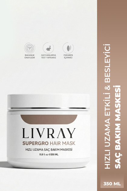 Livray SuperGRO Hair Mask - Hızlı Uzama Maskesi (350 ML) - Fiyatı