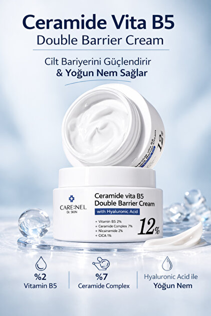 Care:Nel Ceramide vita B5 Double Barrier Cream - Hassas Ciltler