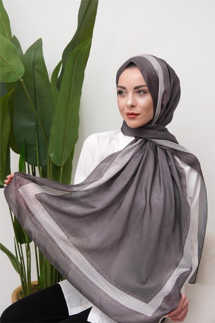 Border Touch Patterned Digital Soft Shawl