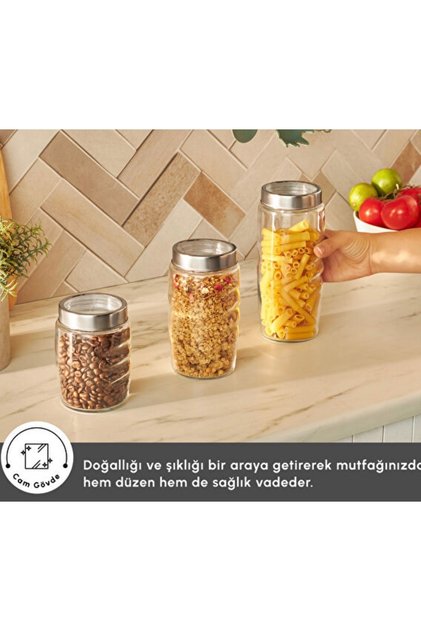 Karaca Sunset 3'lü Cam Saklama Kabı Şeffaf