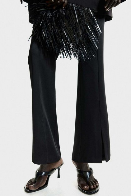 Bootcut satin trousers