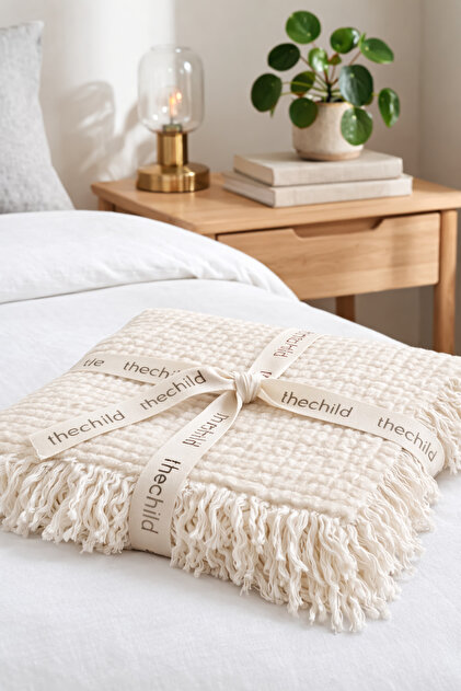 100% Organic Cotton 4-Layer Muslin Blanket – 120X110 cm | A+ Soft Blanket , Hypoallergenic