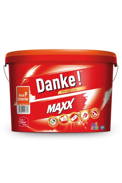Baza de colorare Danke Maxx, pentru interior, nuanta pastel, mata, 2.5 L