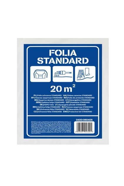 Folie protectie Hardy pentru zugravit, din HDPE, 4 x 5 metri, 4 microni