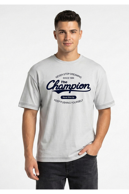 Drop Shoulder Tshirt Gray