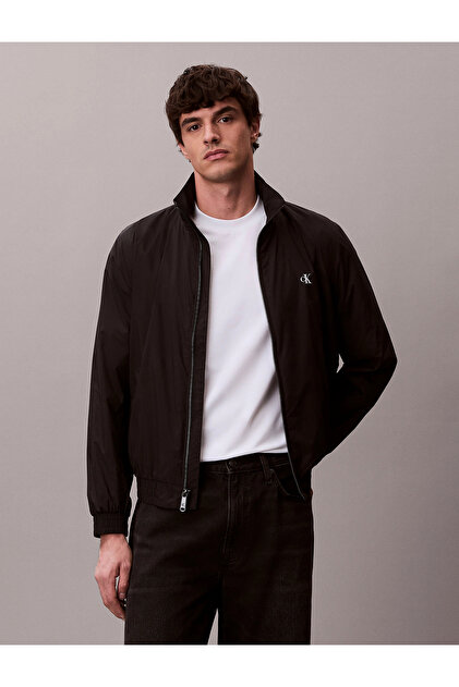 Calvin Klein Uzun Kollu Dolgusuz Naylon Harrington Erkek Siyah