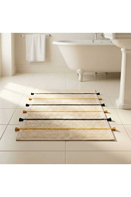 Soft Rigel Banyo Paspası - Ekru / Renkli - 60x100 cm