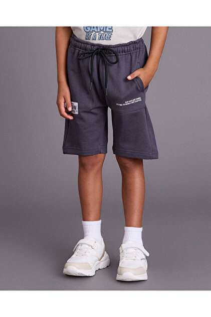 Boys Dark Grey Elasticated Shorts