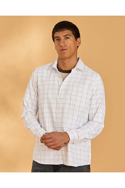 Men White Formal Long Sleeve Shirt